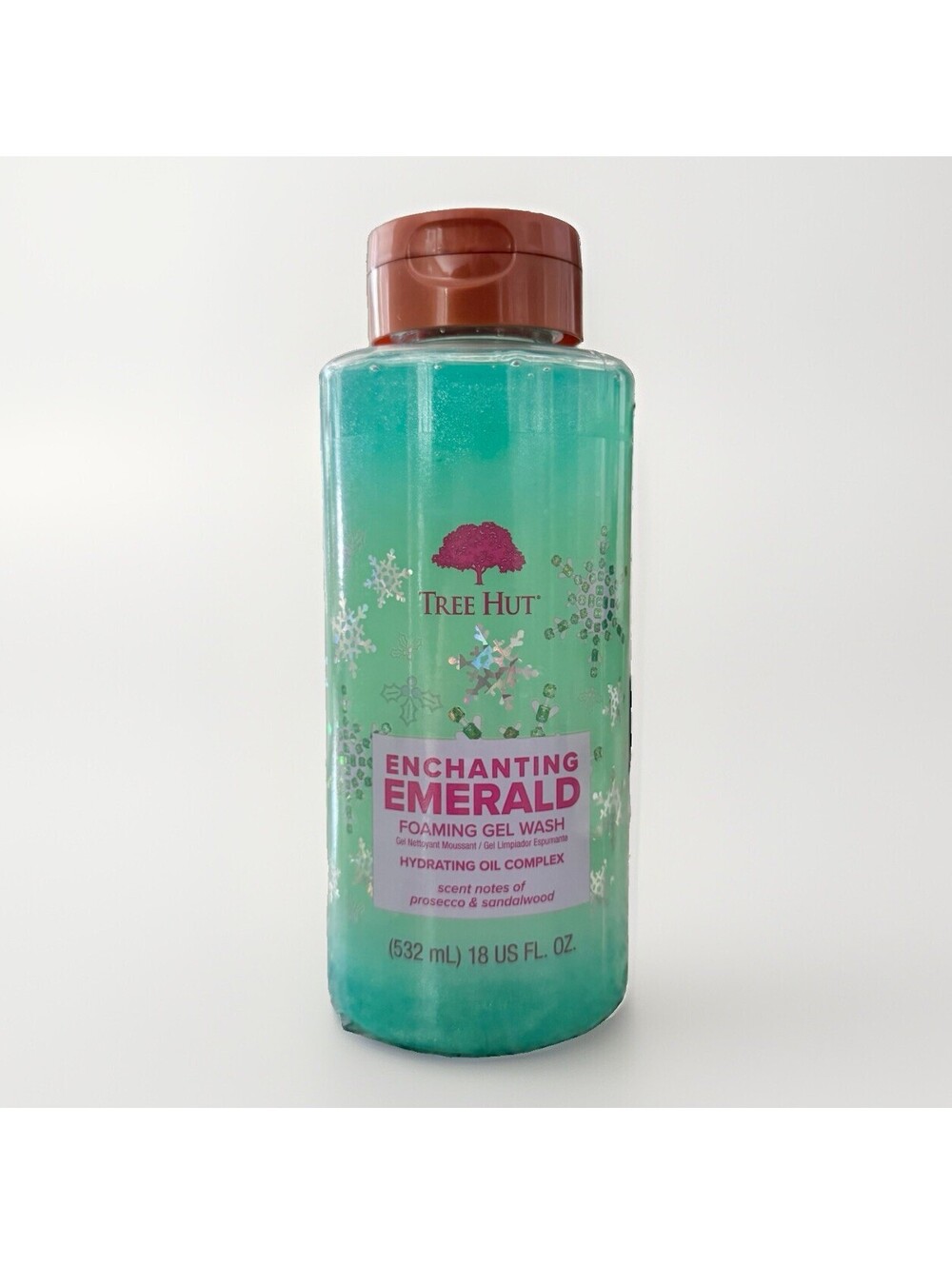 (RB) New Tree Hut Enchanting Emerald Foaming Gel Body Wash 18oz Hydrating SEALED
